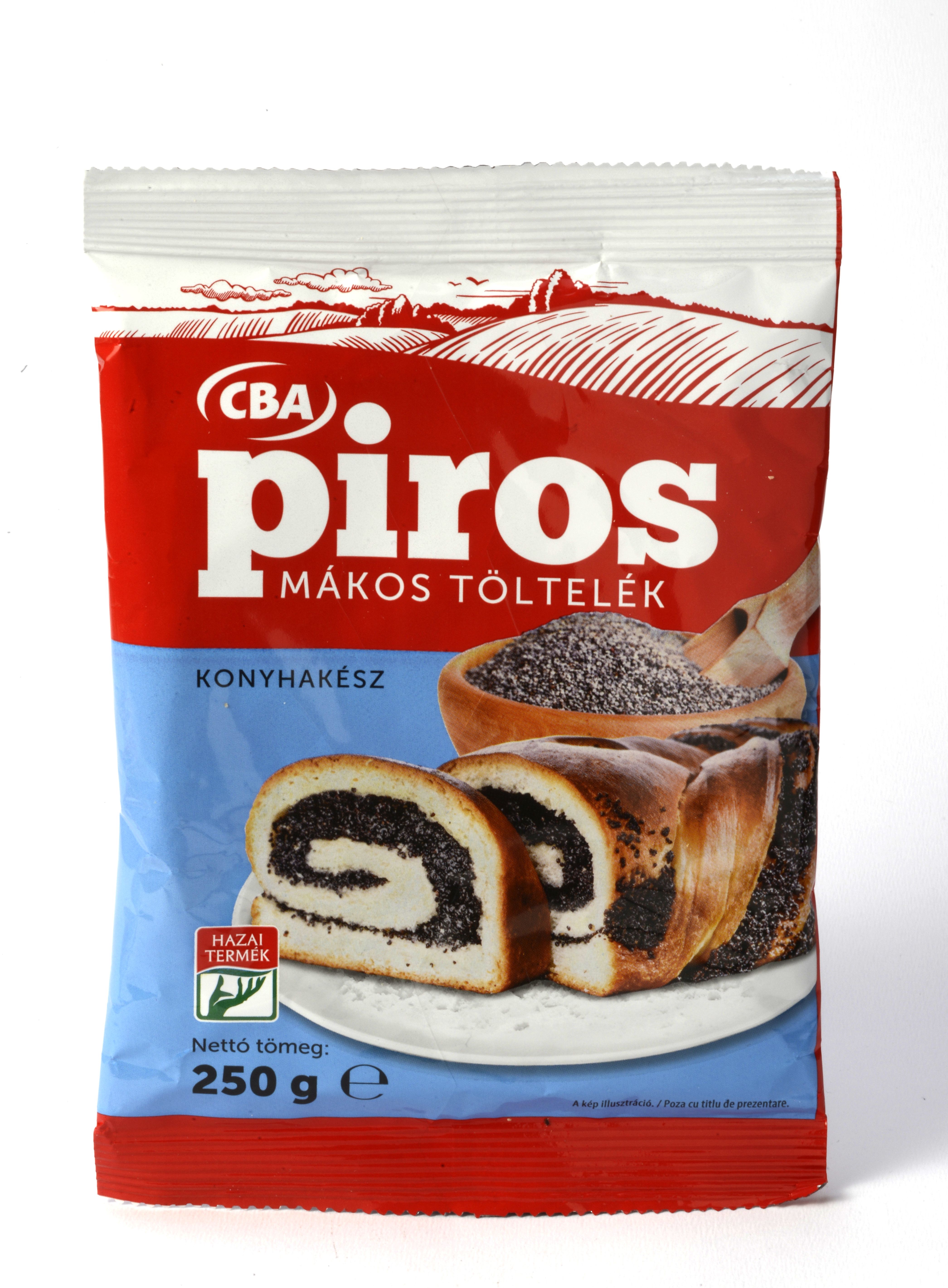 CBA Piros Mákostöltelék 250g